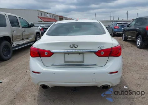2014 Infiniti Q50 Hybrid Premium from USA, damaged, VIN JN1AV7AP7EM690553